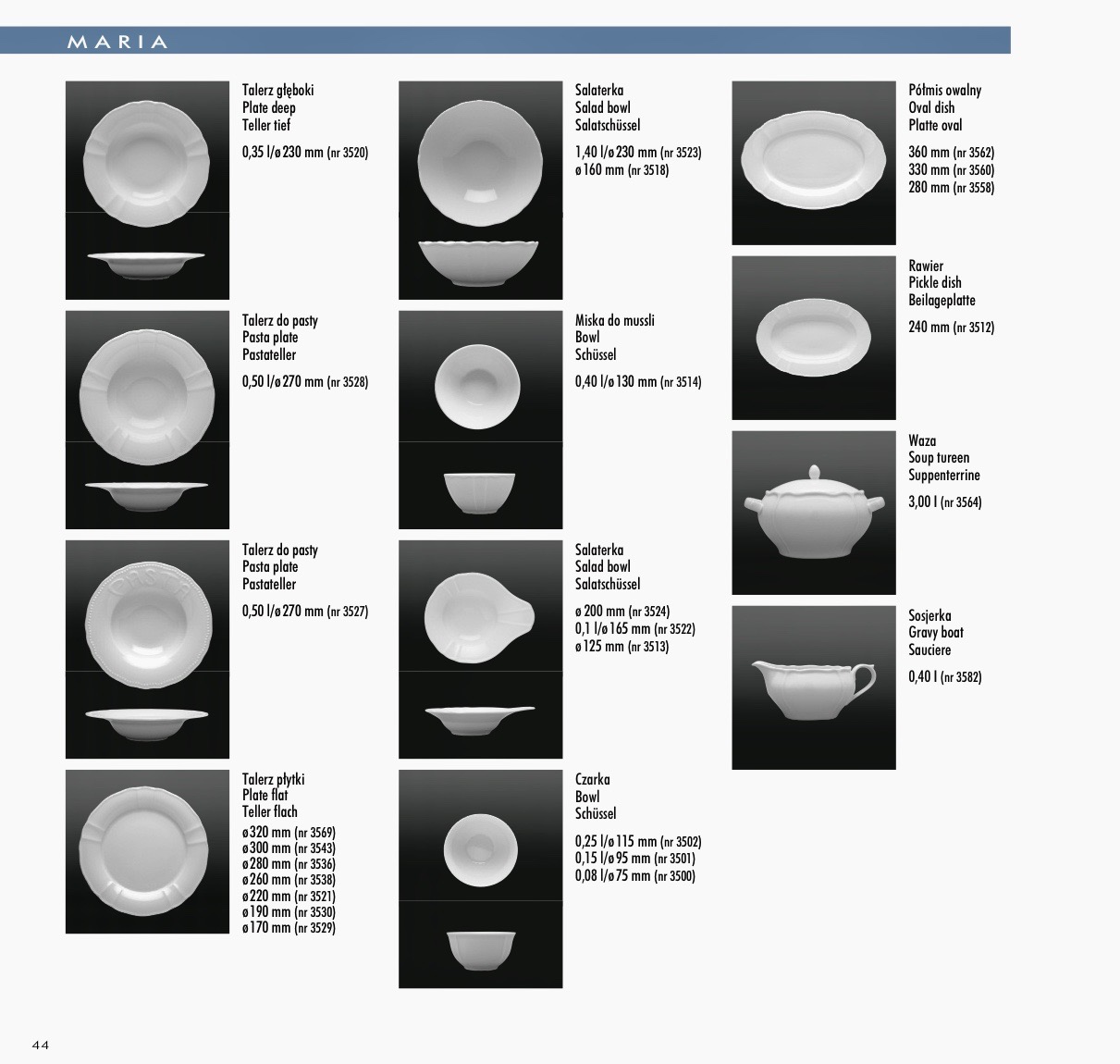 Porzellan Serie Maria