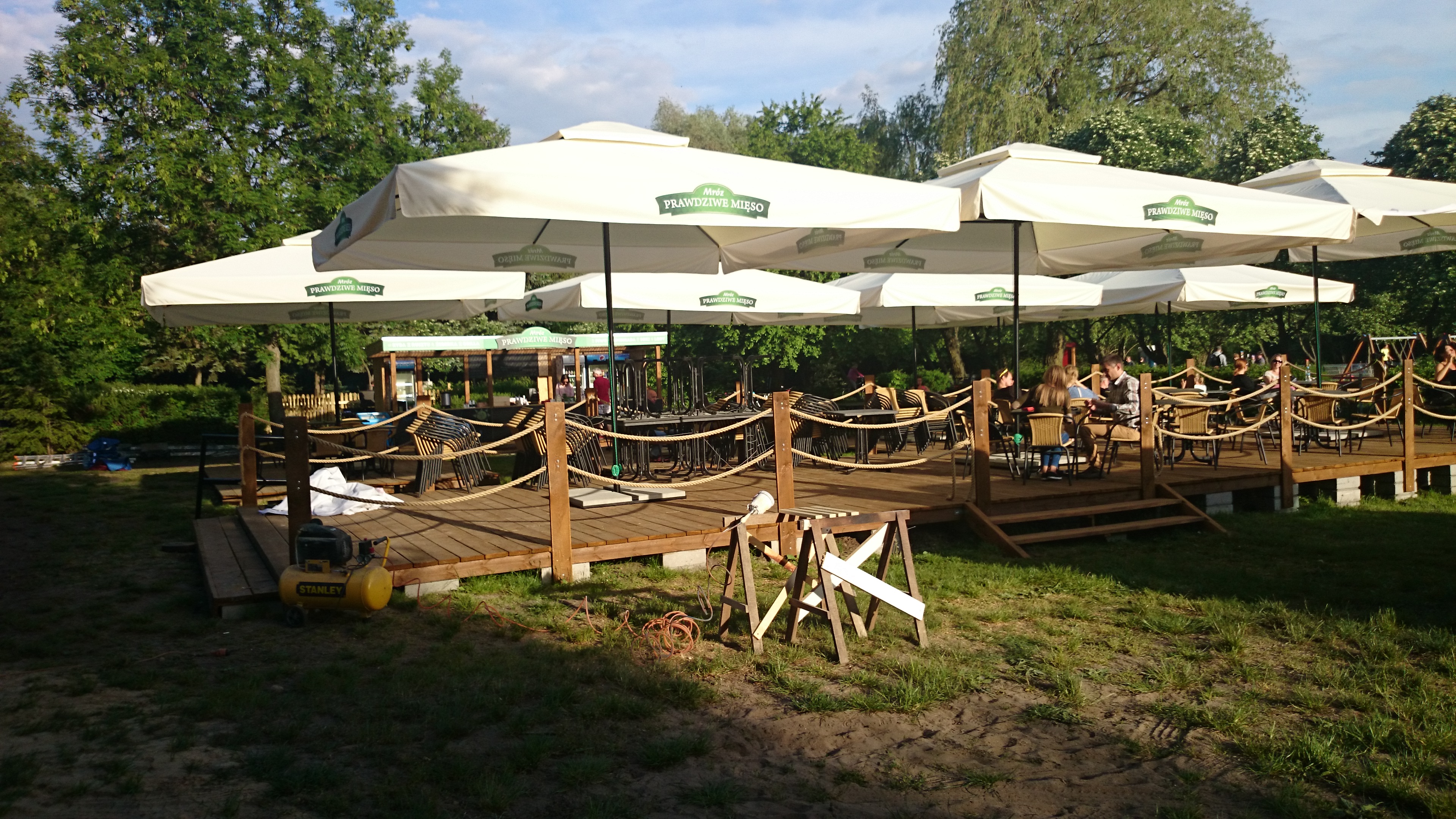 Biergarten Schirme 5 x 5 m