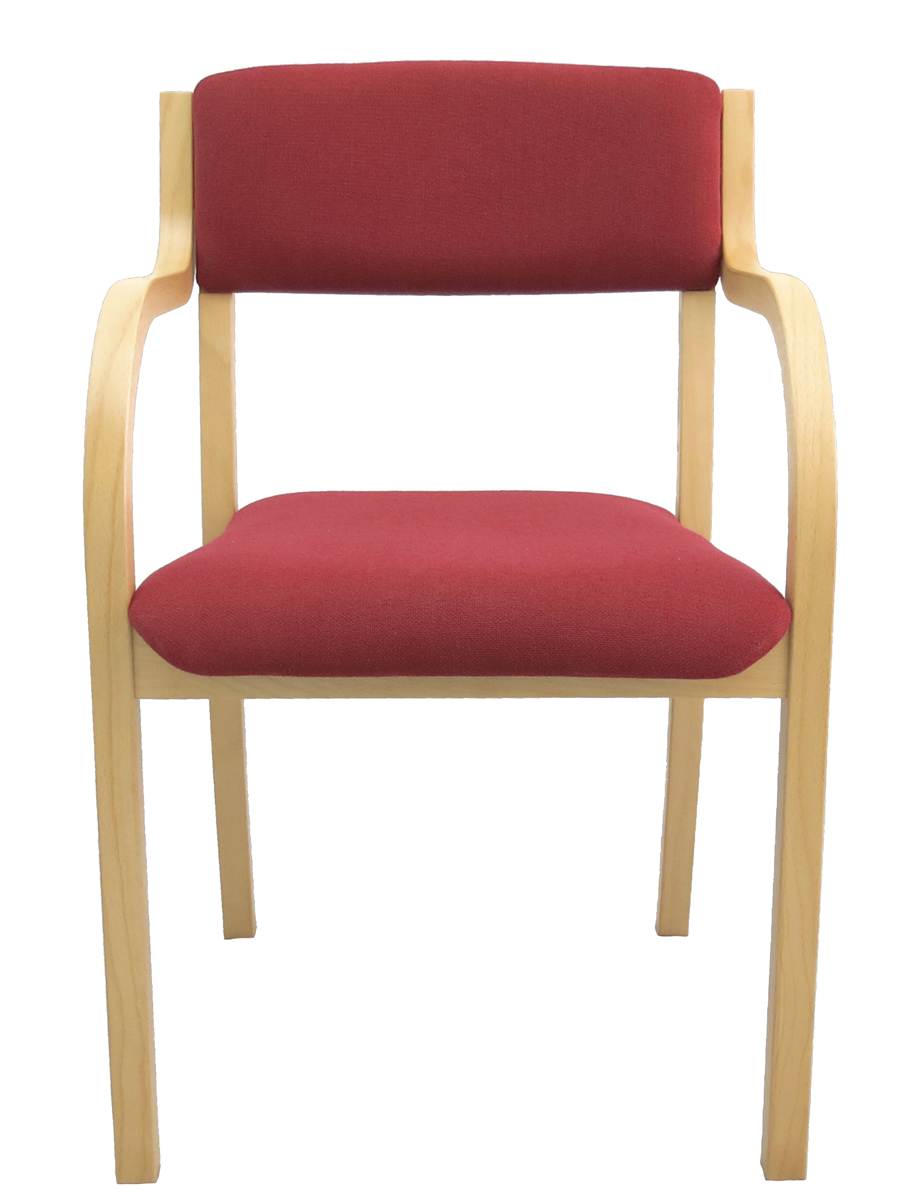 ARNO-AL-rot-front Konferenz & Besucherstuhl "WEIMAR" mit Armlehne