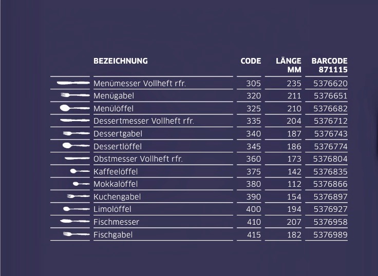 Markenbesteck Cuba 8020