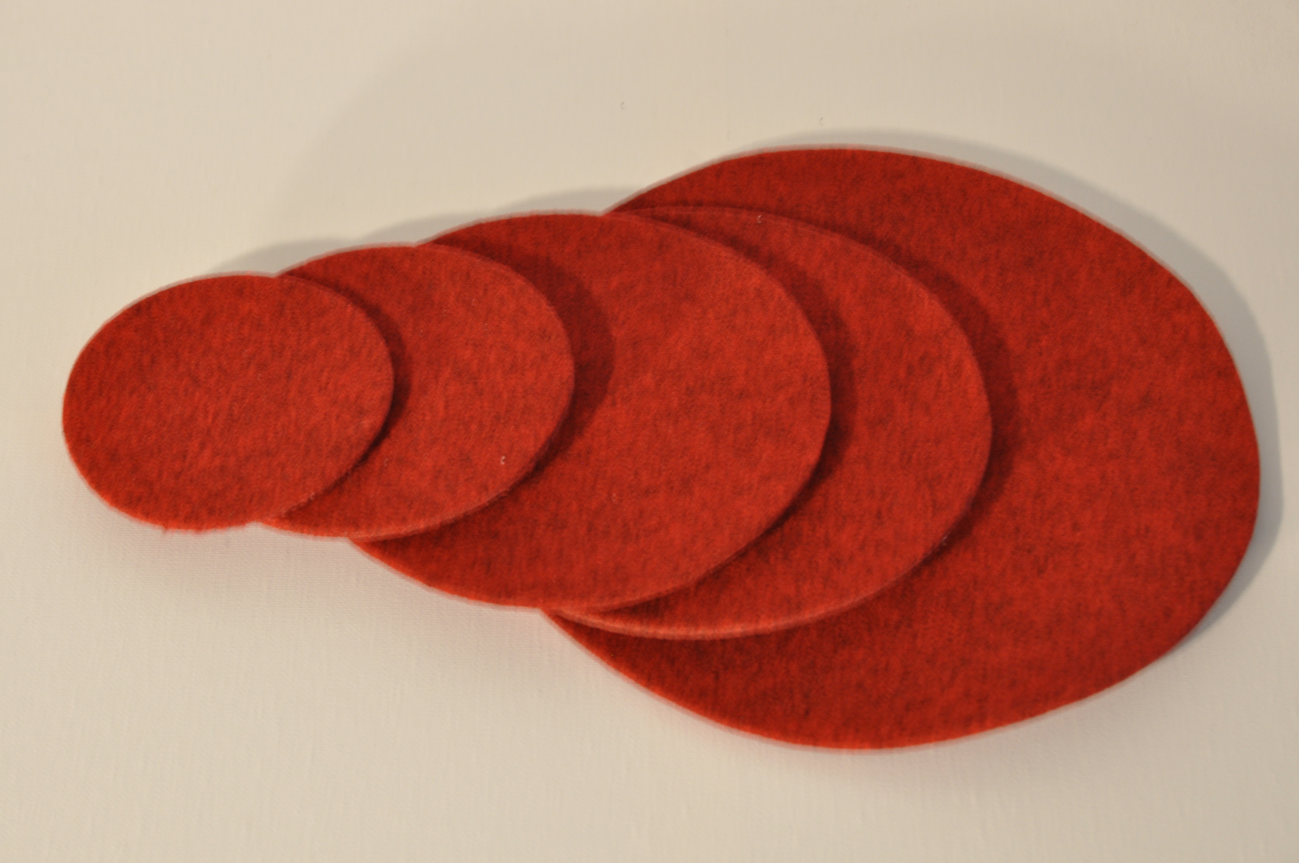 Filz Glasuntersetzer rund 12 cm Ø ( 6 Stück )