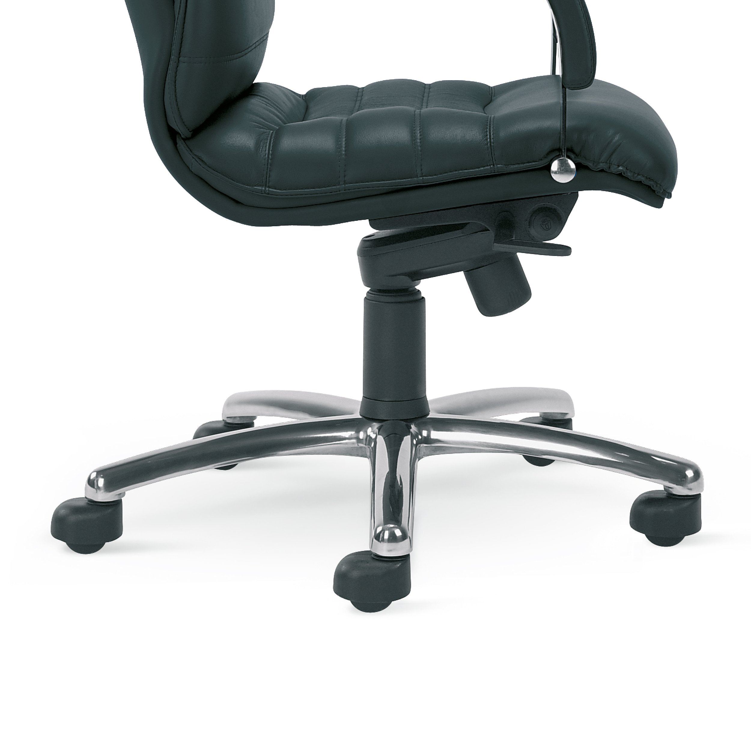 BÜRODREHSTUHL LINEA. CHEFSESSEL Echtleder in anthrazit