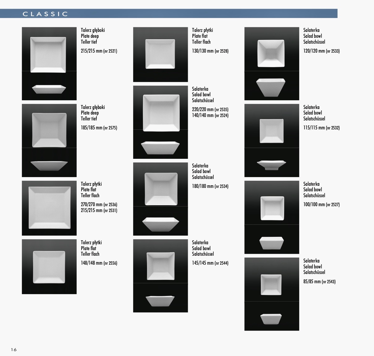 Porzellan -Serie CLASSIC